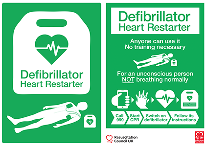 Guidance: Standard sign for AEDs | Resuscitation Council UK